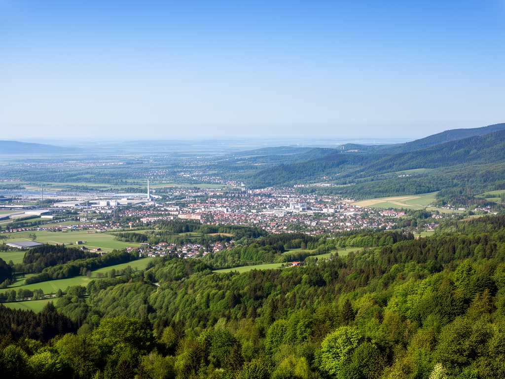 Vue panoramique d'un paysage naturel serein avec une rivière claire traversant une forêt de bouleaux en automne, symbolisant l'harmonie et l'équilibre naturel du bien-être holistique